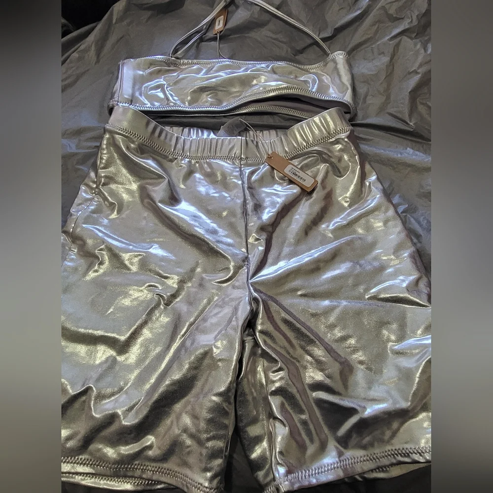 SKIMS Silver Swim Set